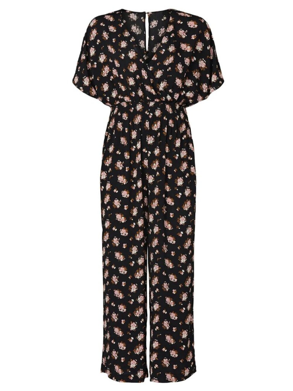 Madewell Women's Short Sleeves Romper Black Floral Print M